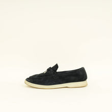 Loro Piana Black Summer Charms Walk Loafers 39