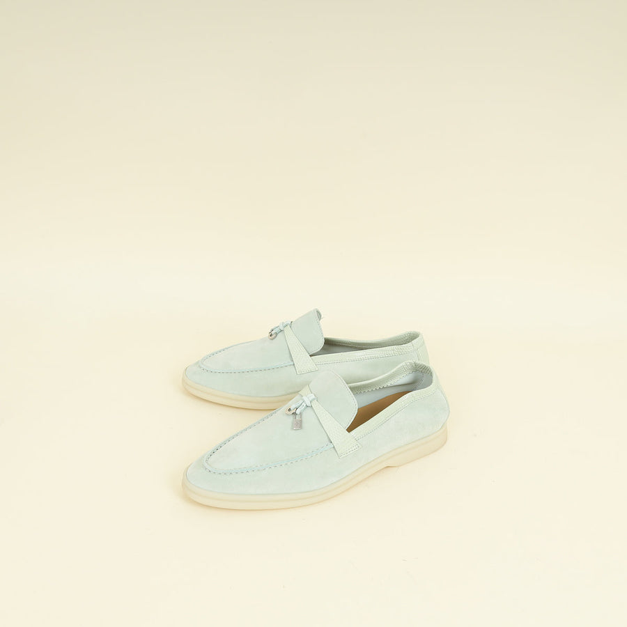 Loro Piana Pale Leaf Summer Charms Walk Loafer 39