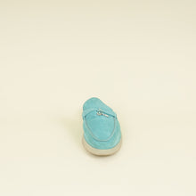 Loro Piana Aqua Turquoise L.E Mykonos Charms Walk Babouche Loafer 40