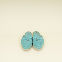 Loro Piana Aqua Turquoise L.E Mykonos Charms Walk Babouche Loafer 40