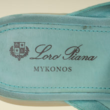 Loro Piana Aqua Turquoise L.E Mykonos Charms Walk Babouche Loafer 40