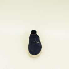 Loro Piana Argo Blue Melanga Summer Charms Walk Loafer 40