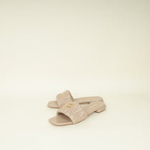 Miu Miu Beige Matelassé Slide Sandals 41