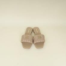 Miu Miu Beige Matelassé Slide Sandals 41