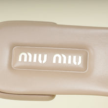Miu Miu Beige Matelassé Slide Sandals 41