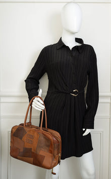 Miu Miu Cognac Patchwork Beau Bag