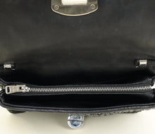 Miu Miu Black Matelasse Crystal Flap Bag