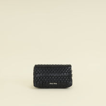 Miu Miu Black Matelasse Crystal Flap Bag