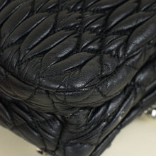 Miu Miu Black Matelasse Crystal Flap Bag