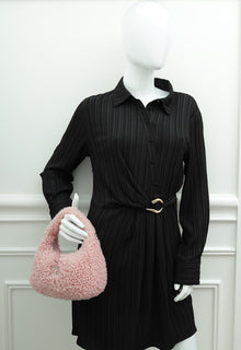 Miu Miu Rosa Shearling Mini Wander Handle Bag