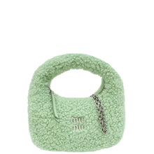 Miu Miu Green Shearling Mini Wander Handle Bag