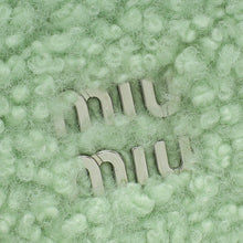 Miu Miu Green Shearling Mini Wander Handle Bag