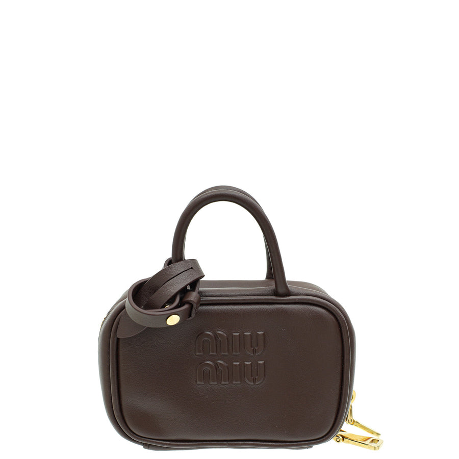 Miu Miu Chocolate Brown Beau Micro Bag Charm