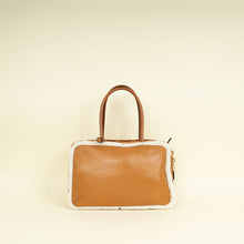 Miu Miu Bicolor Beau Shearling Top-Handle Bag