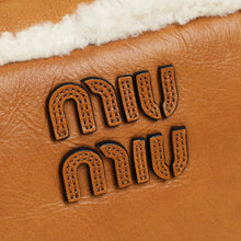 Miu Miu Bicolor Beau Shearling Top-Handle Bag