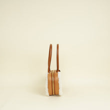 Miu Miu Bicolor Beau Shearling Top-Handle Bag