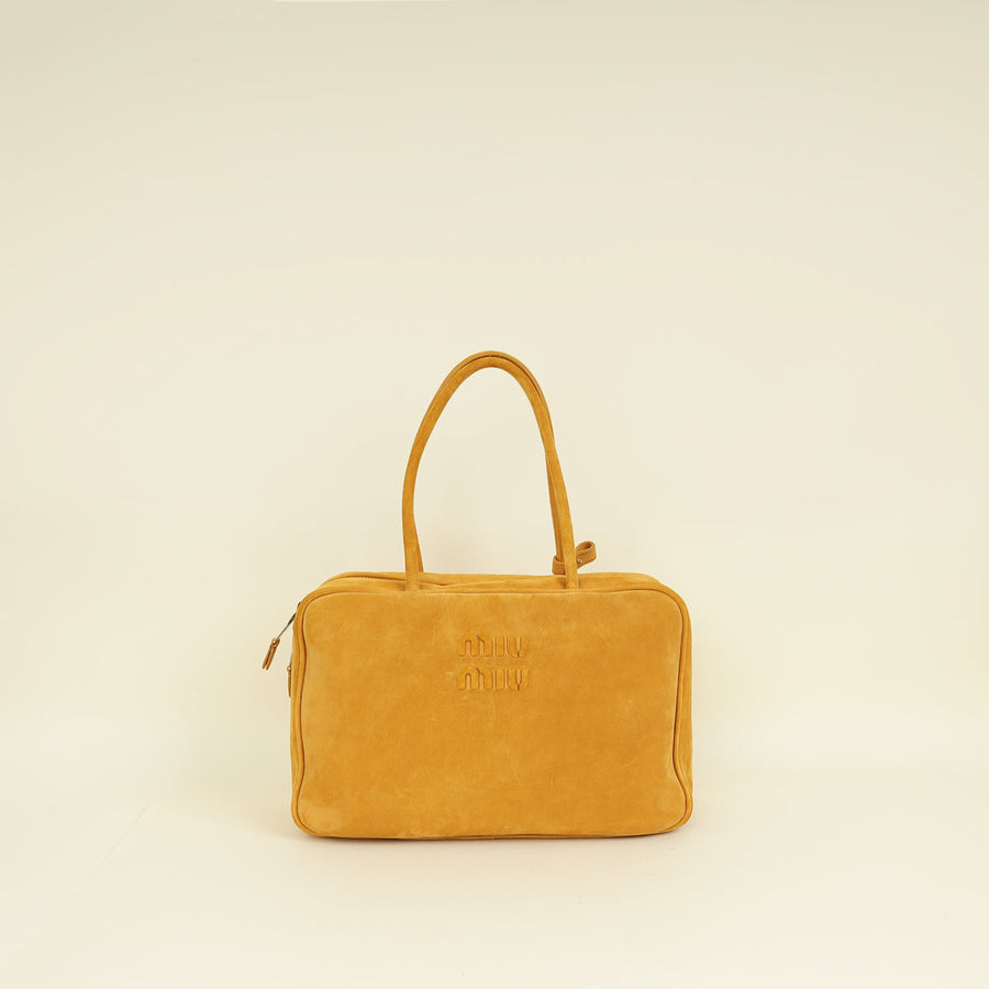 Miu Miu Whiskey Suede Beau Bag