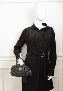 Miu Miu Black Matelassé Arcadie Mini Bag