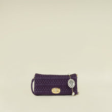 Miu Miu Violet Gaufre Crystal Cloqué Clutch Bag