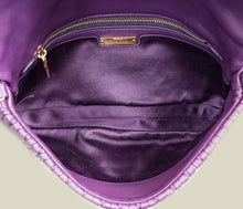 Miu Miu Violet Gaufre Crystal Cloqué Clutch Bag