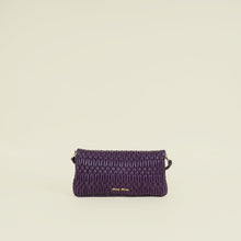 Miu Miu Violet Gaufre Crystal Cloqué Clutch Bag