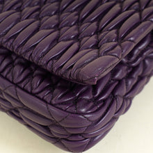 Miu Miu Violet Gaufre Crystal Cloqué Clutch Bag