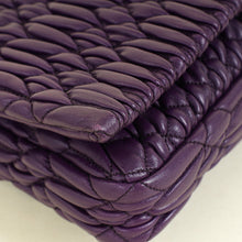 Miu Miu Violet Gaufre Crystal Cloqué Clutch Bag
