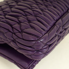 Miu Miu Violet Gaufre Crystal Cloqué Clutch Bag