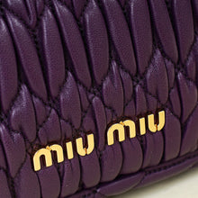 Miu Miu Violet Gaufre Crystal Cloqué Clutch Bag