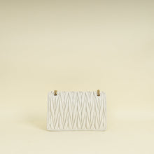 Miu Miu White Matelasse Chain Flap Bag