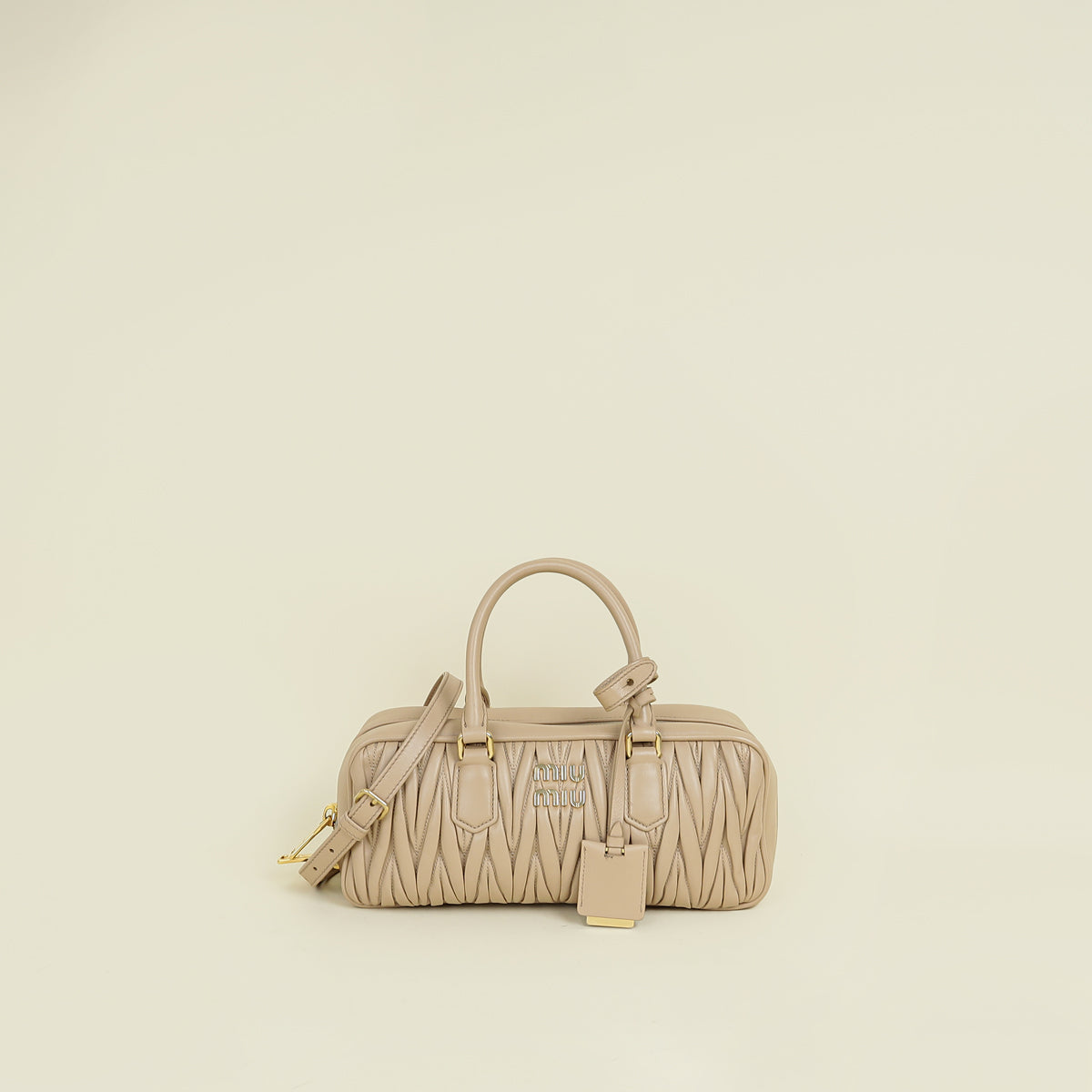 Miu Miu Beige Arcadie Matelassé Nappa Small Bag