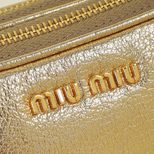 Miu Miu Metallic Gold Double Zip Handbag