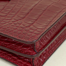 Miu Miu Burgundy Crocodile Mini Shoulder Bag