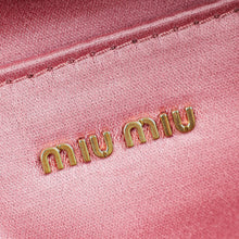 Miu Miu Pink Softy Logo Embossed Chain Shoulder Bag