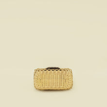 Miu Miu Bicolor Wicker Basket Tote Bag