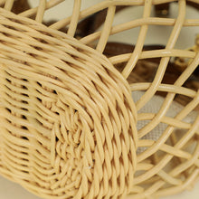 Miu Miu Bicolor Wicker Basket Tote Bag