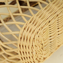 Miu Miu Bicolor Wicker Basket Tote Bag