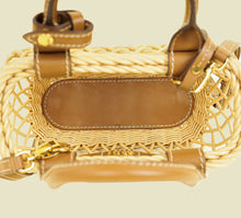 Miu Miu Bicolor Wicker Basket Tote Bag