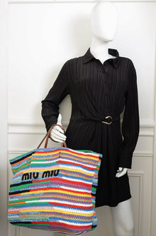 Miu Miu Multicolor Crochet Tote Bag