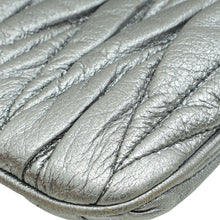 Miu Miu Metallic Silver Matelasse Frame Clutch