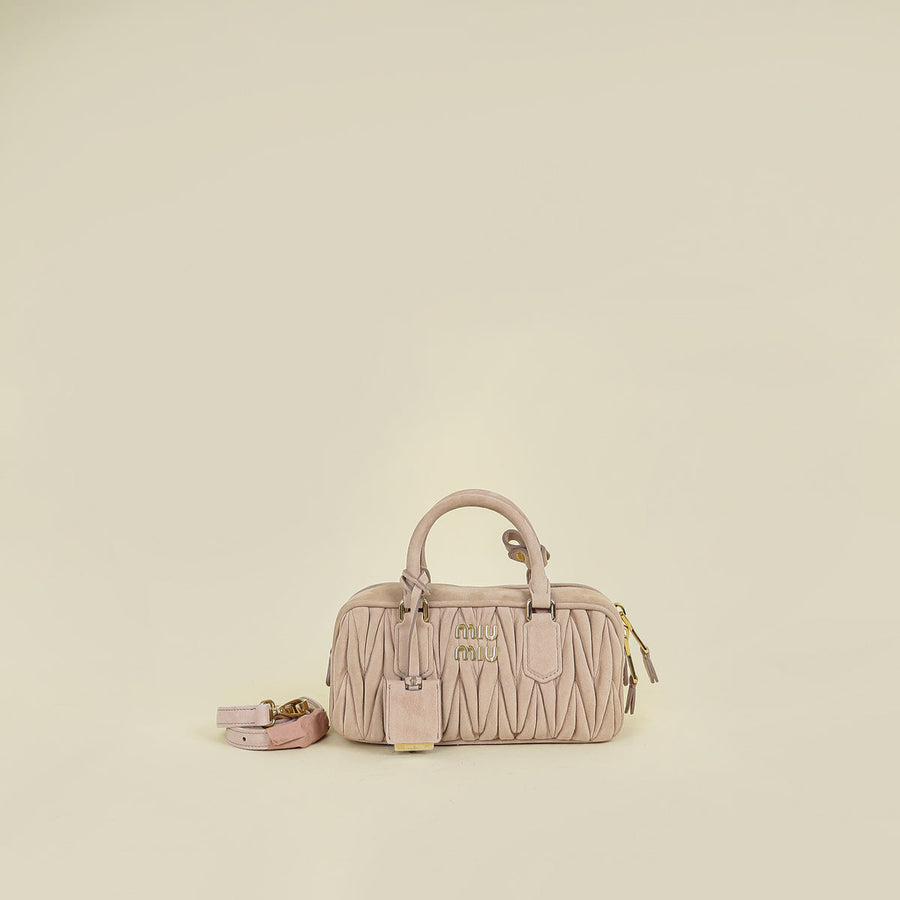 Miu Miu Nude Pink Matelasse Arcadie Bag