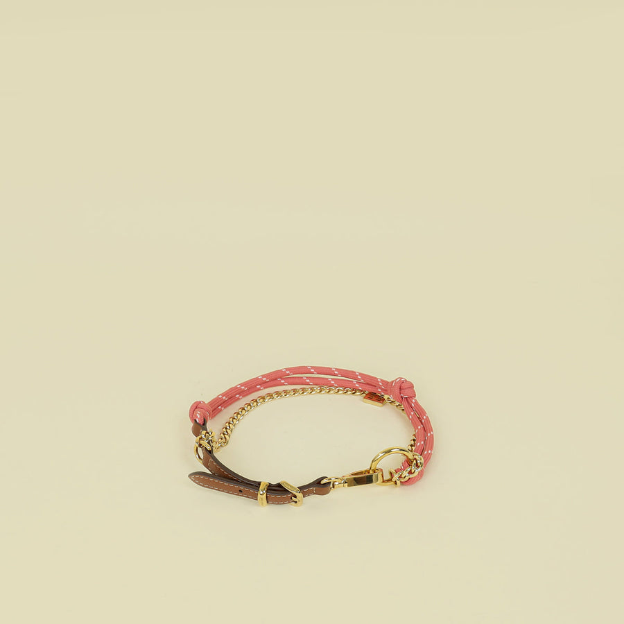 Miu Miu Bicolor, Cord and Metal Trick Keyring