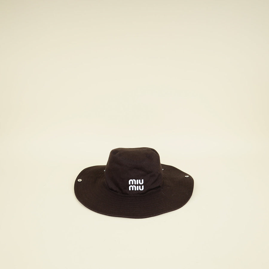 Miu Miu Dark Brown Drill Hat