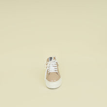 Miu Miu Beige Platform w/Crystal Lace Up Sneakers 35