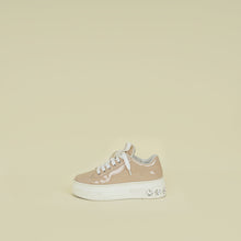 Miu Miu Beige Platform w/Crystal Lace Up Sneakers 35