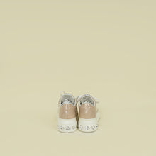 Miu Miu Beige Platform w/Crystal Lace Up Sneakers 35