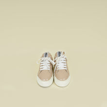 Miu Miu Beige Platform w/Crystal Lace Up Sneakers 35
