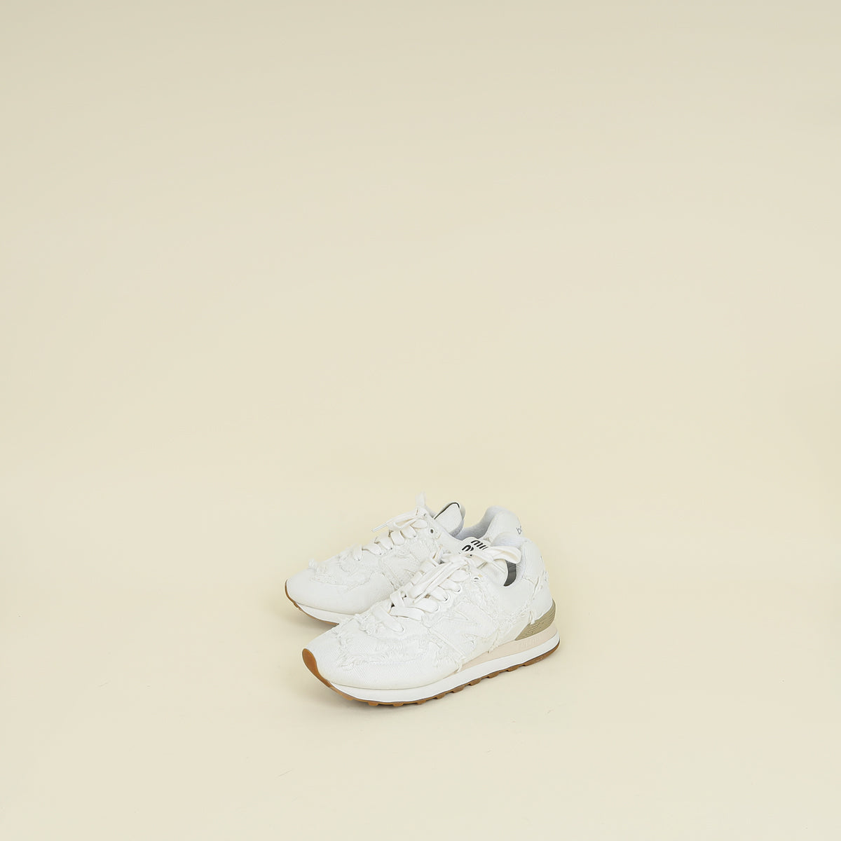 Miu Miu White X New Balance 574 Sneaker 36