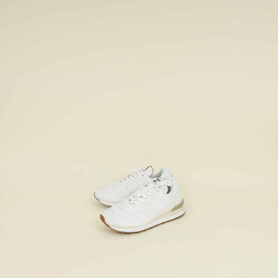 Miu Miu White X New Balance 574 Sneaker 36