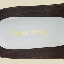Miu Miu White Logo Clogs Sandal 38